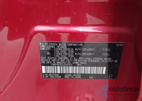 2016 Toyota Rav4 Le from USA, damaged, VIN JTMZFREV4GJ060902